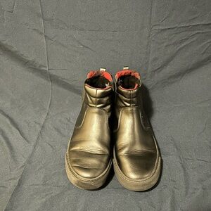 Old Navy Black Boots with Red Interior